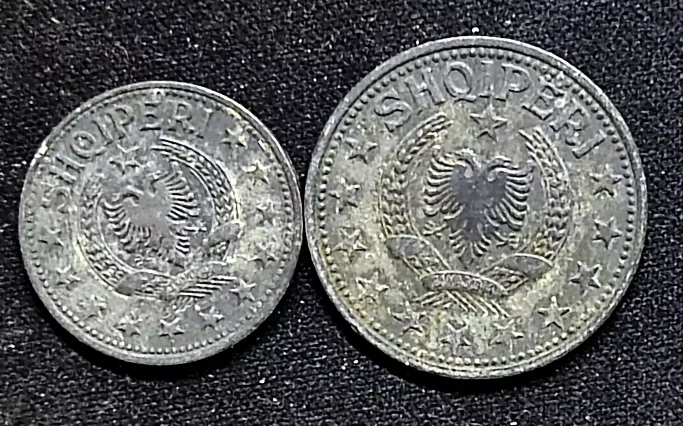 Албания 2 лека и 5 лек 1947. из оборота 1