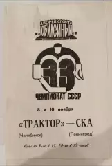 СКА(Ленинград)-Трактор(Челябинск) 8+10.11.1978