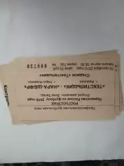 Текстильщик(Иваново)-Нара-ШБФР(Наро-Фоминск) 19.09.2010 билет