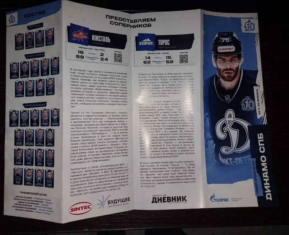 Динамо(Санкт-Петербург)-Ижсталь(Ижевск)+Торос(Нефтекамск) 28+30.01.2026 1