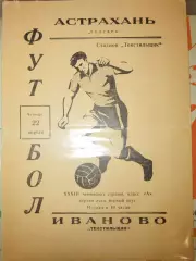 Текстильщик(Иваново)-Волгарь(Астрахань) 22.04.1971