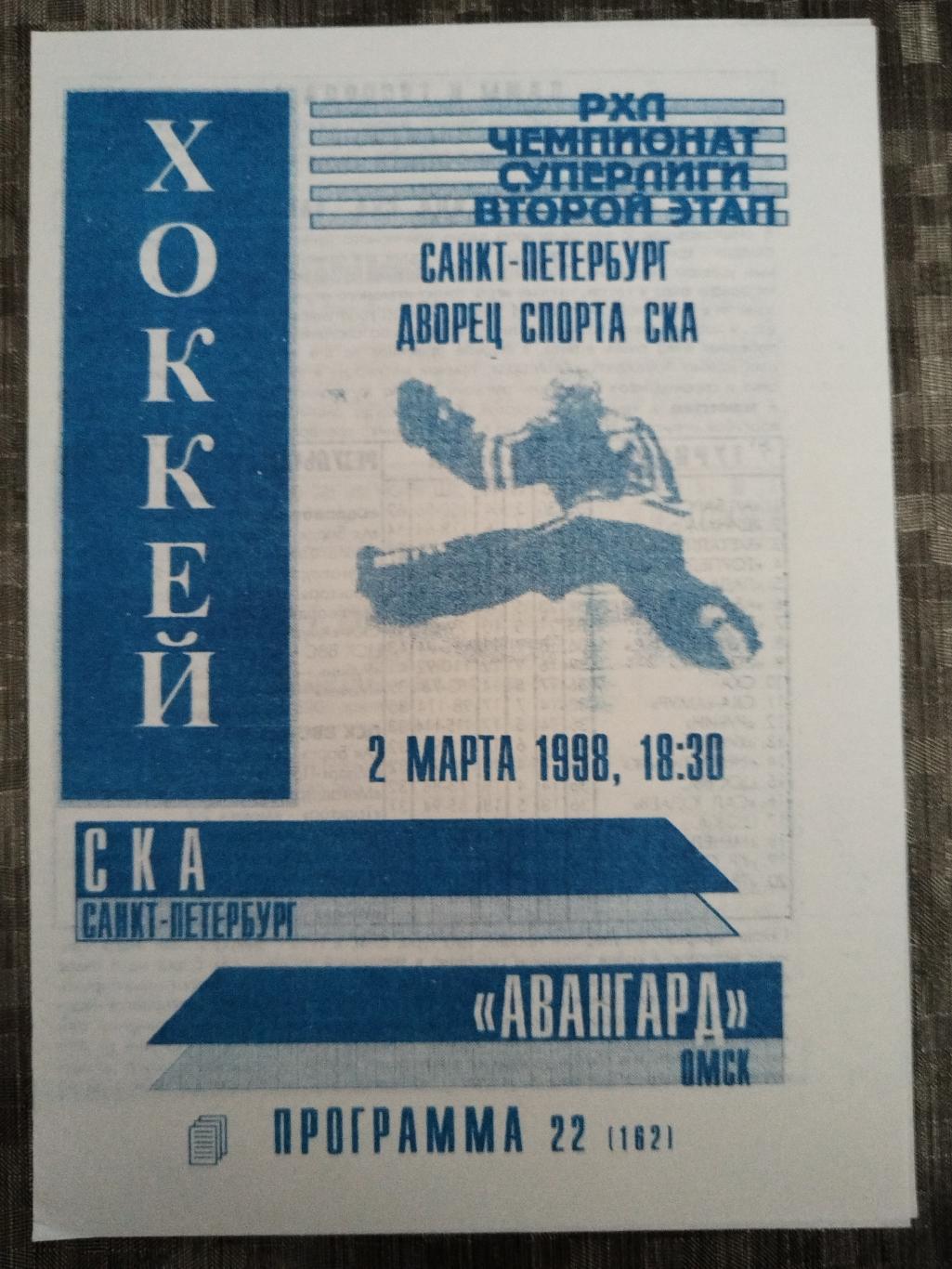 СКА Санкт Петербург Авангард Омск 2 03 1998