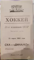 СКА(Ленинград)-Динамо(Москва) 25.03.1984