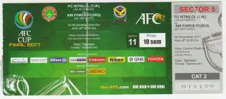 Билет на финал АФК в Гиссаре. Матч Истиклол (Таджикистан) - Эйр Форс (Ирак)