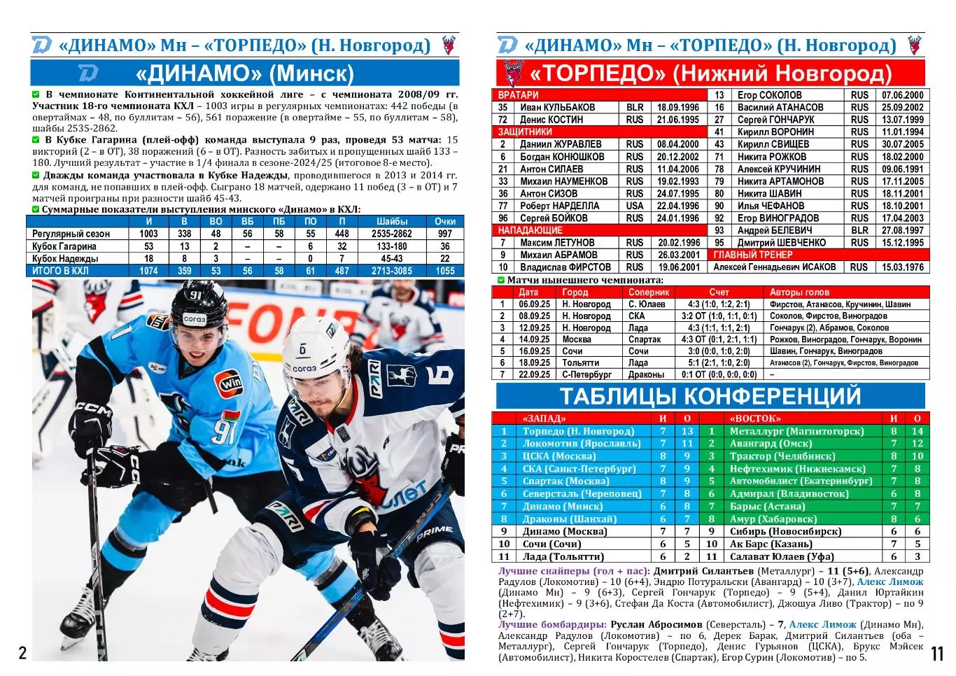 КХЛ-2025/26. 24.09.2025. Динамо (Минск) - Торпедо (Нижний Новгород) 1