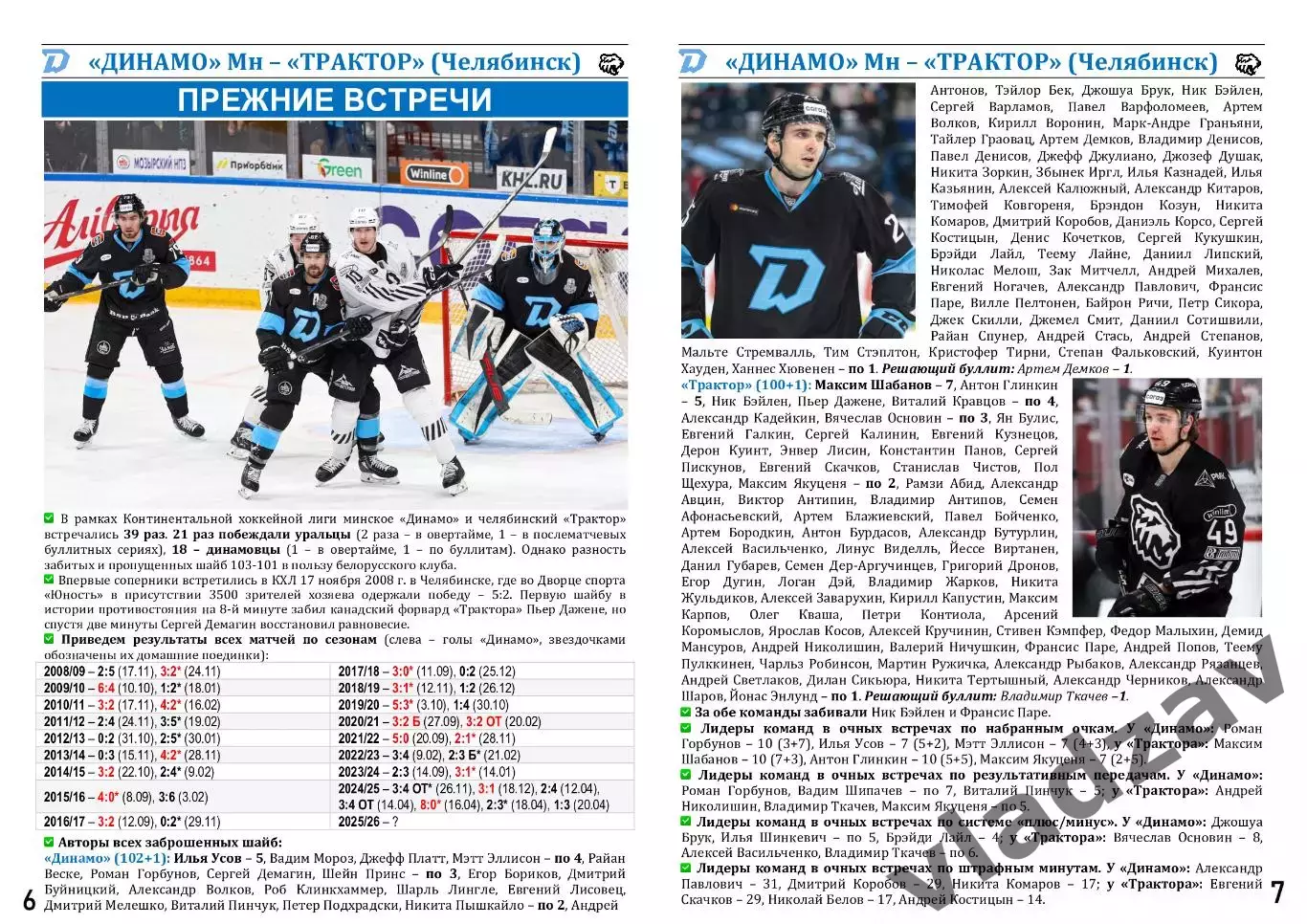 КХЛ-2025/26. 06.10.2025. Динамо (Минск) - Трактор (Челябинск) 6
