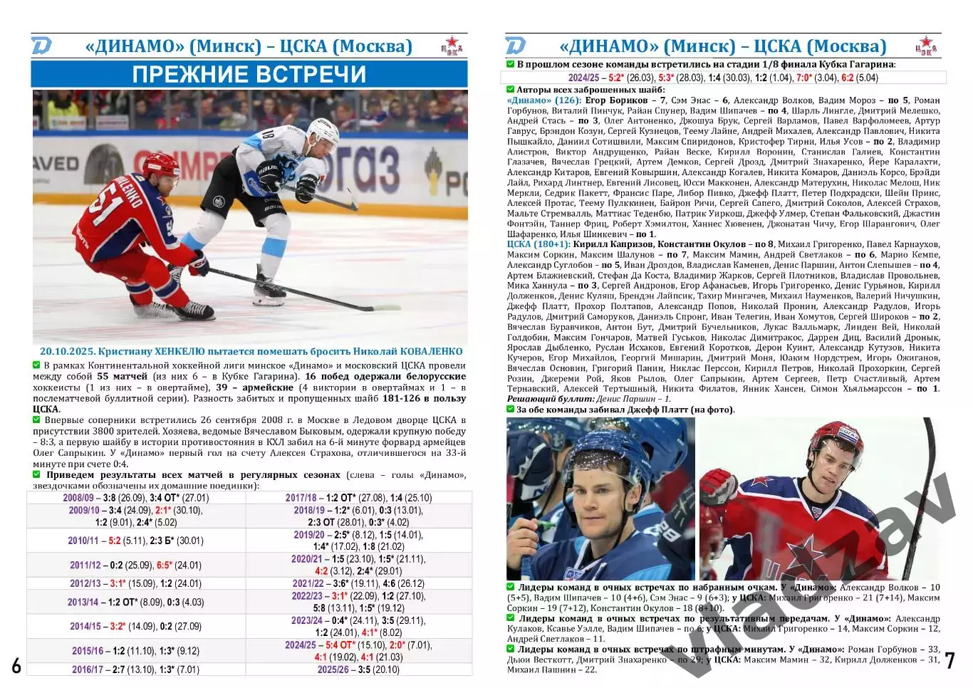 КХЛ-2025/26. 03.11.2025. Динамо (Минск) – ЦСКА (Москва) 5