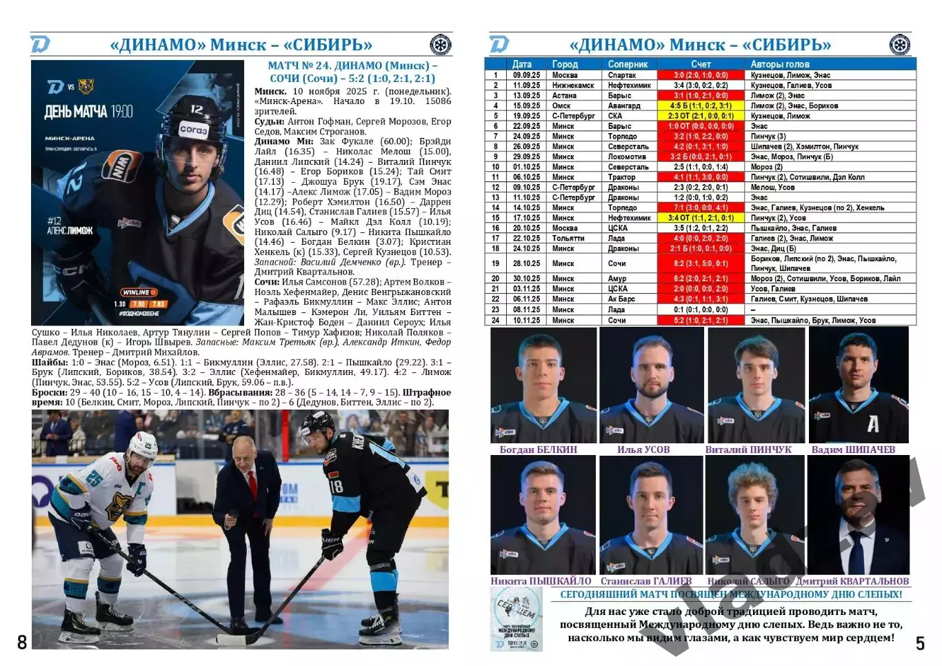 КХЛ-2025/26. 12.11.2025. Динамо (Минск) – Сибирь (Новосибирск) 4