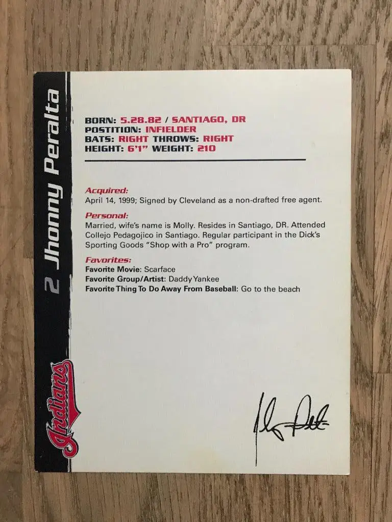 Jhonny Peralta / Cleveland Indians 1