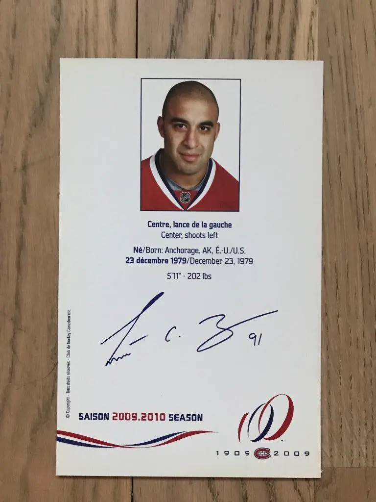 Scott Gomez / Montreal Canadiens NHL 2009-2010 1