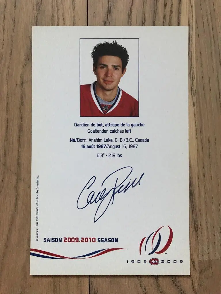 Carey Price / Montreal Canadiens NHL 2009-2010 1