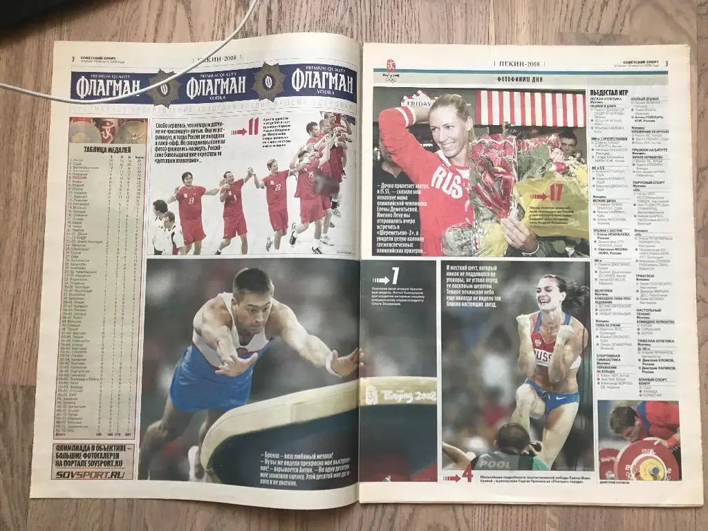 Советский Спорт 2008 (19 августа) / Исинбаева Олимпиада Пекин 1