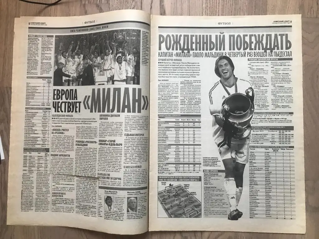 Советский Спорт 2003 (30 мая) / Финал Лига Чемпионов Ювентус Милан 3