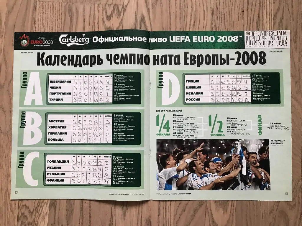 Чемпионат Европы, ЕВРО 2008 (Специальная вкладка (Спецвыпуск) Советский Спорт) 2 3