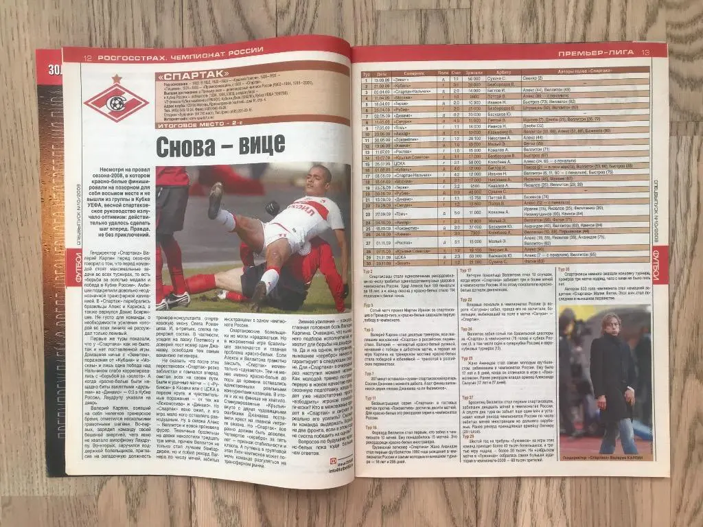 Чемпионат России 2009. Итоги (Еженедельник ФУТБОЛ, спецвыпуск) 3