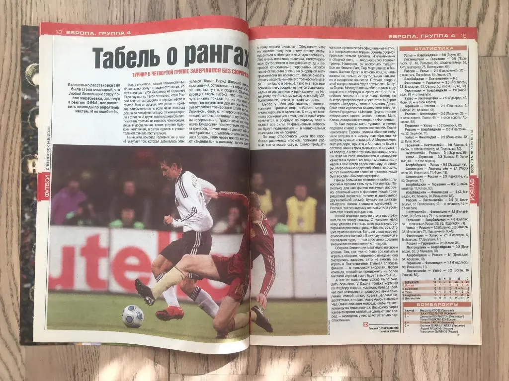 Чемпионат Мира 2010. Квалификация. Итоги (Еженедельник ФУТБОЛ, спецвыпуск) 4