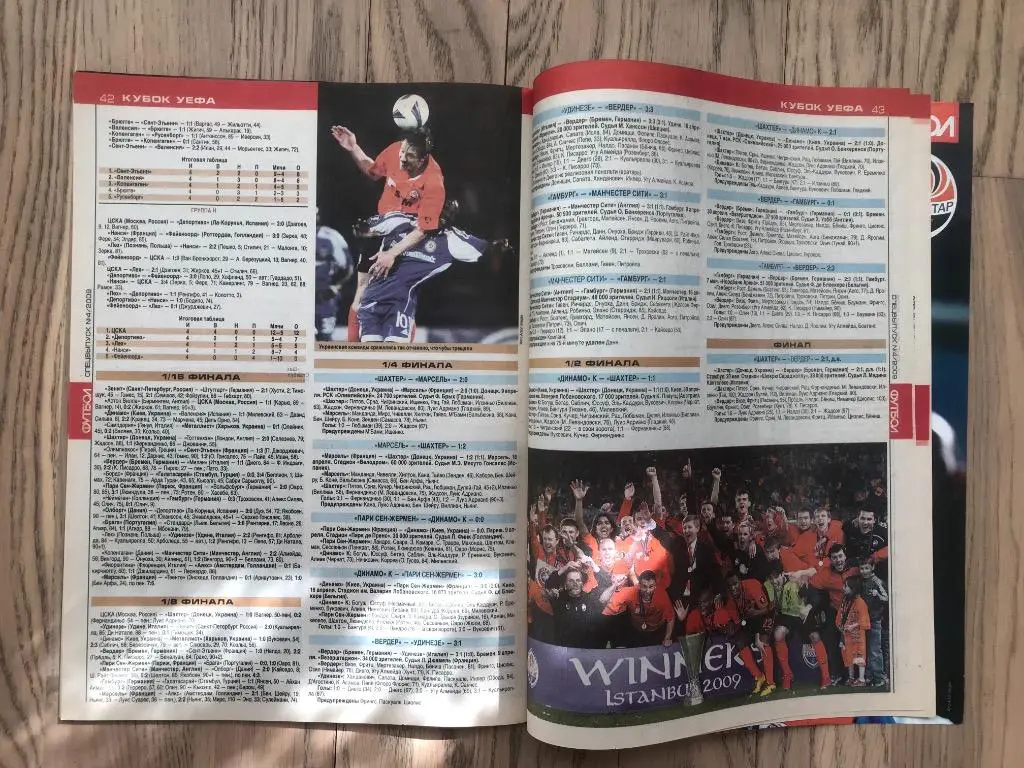 Лига Чемпионов, Лига Европы, Итоги 2008-2009 (Еженедельник ФУТБОЛ, спецвыпуск) 6
