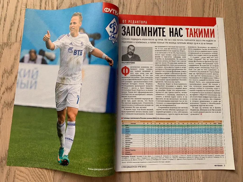 Чемпионат России 2012-2013, Итоги Осени (Еженедельник ФУТБОЛ, спецвыпуск) 1