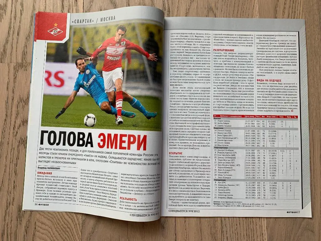 Чемпионат России 2012-2013, Итоги Осени (Еженедельник ФУТБОЛ, спецвыпуск) 4