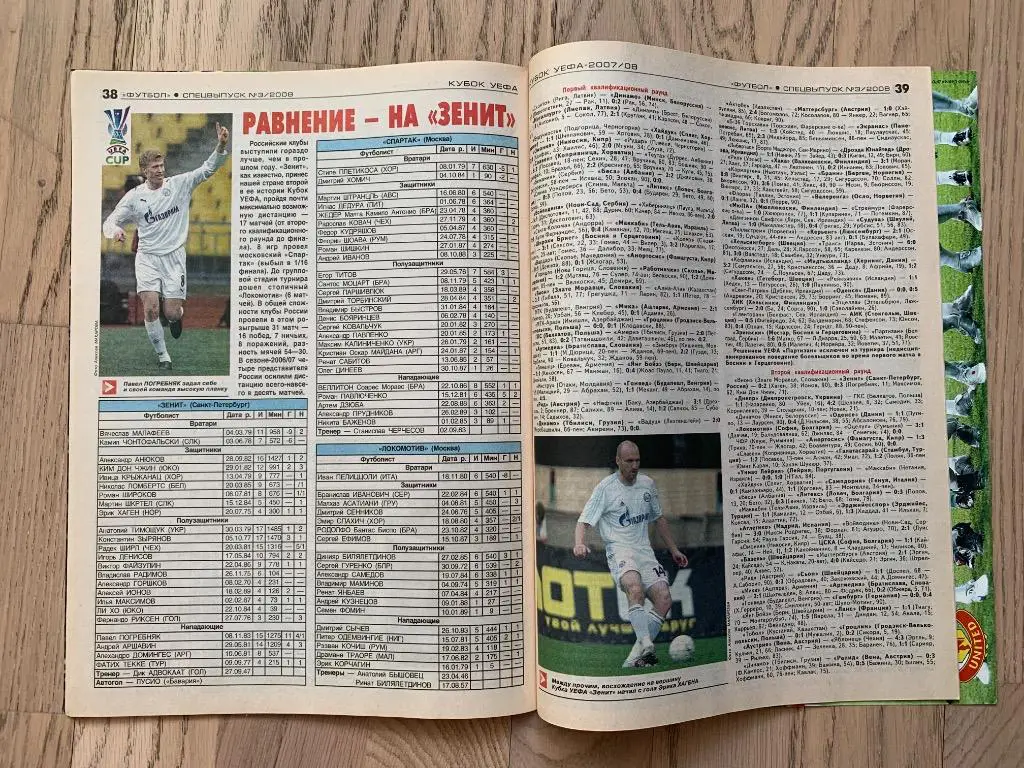 Лига Чемпионов, Лига Европы, 2007-2008, Итоги (Еженедельник ФУТБОЛ, спецвыпуск) 5