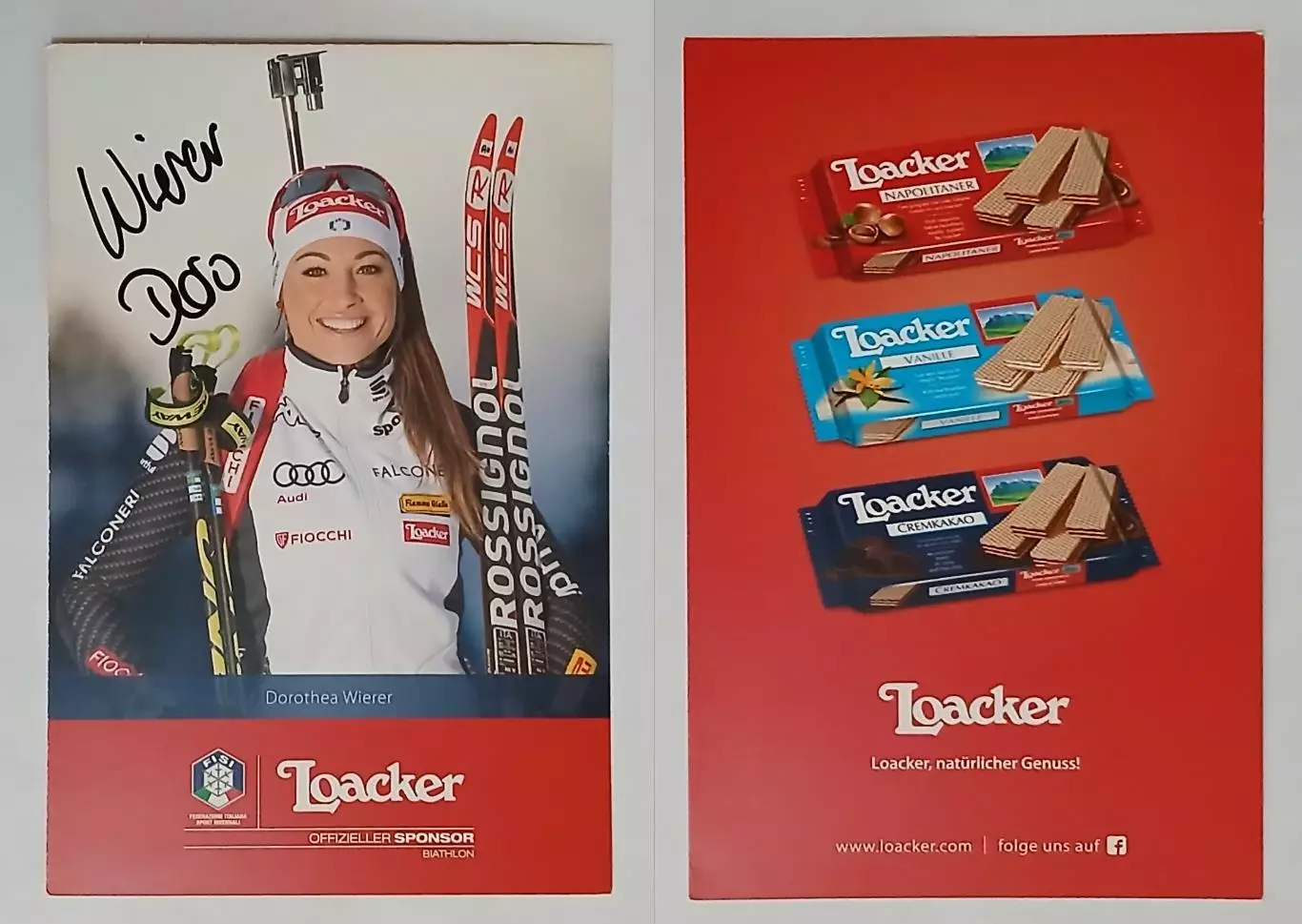 Автограф - карта Dorothea Wierer