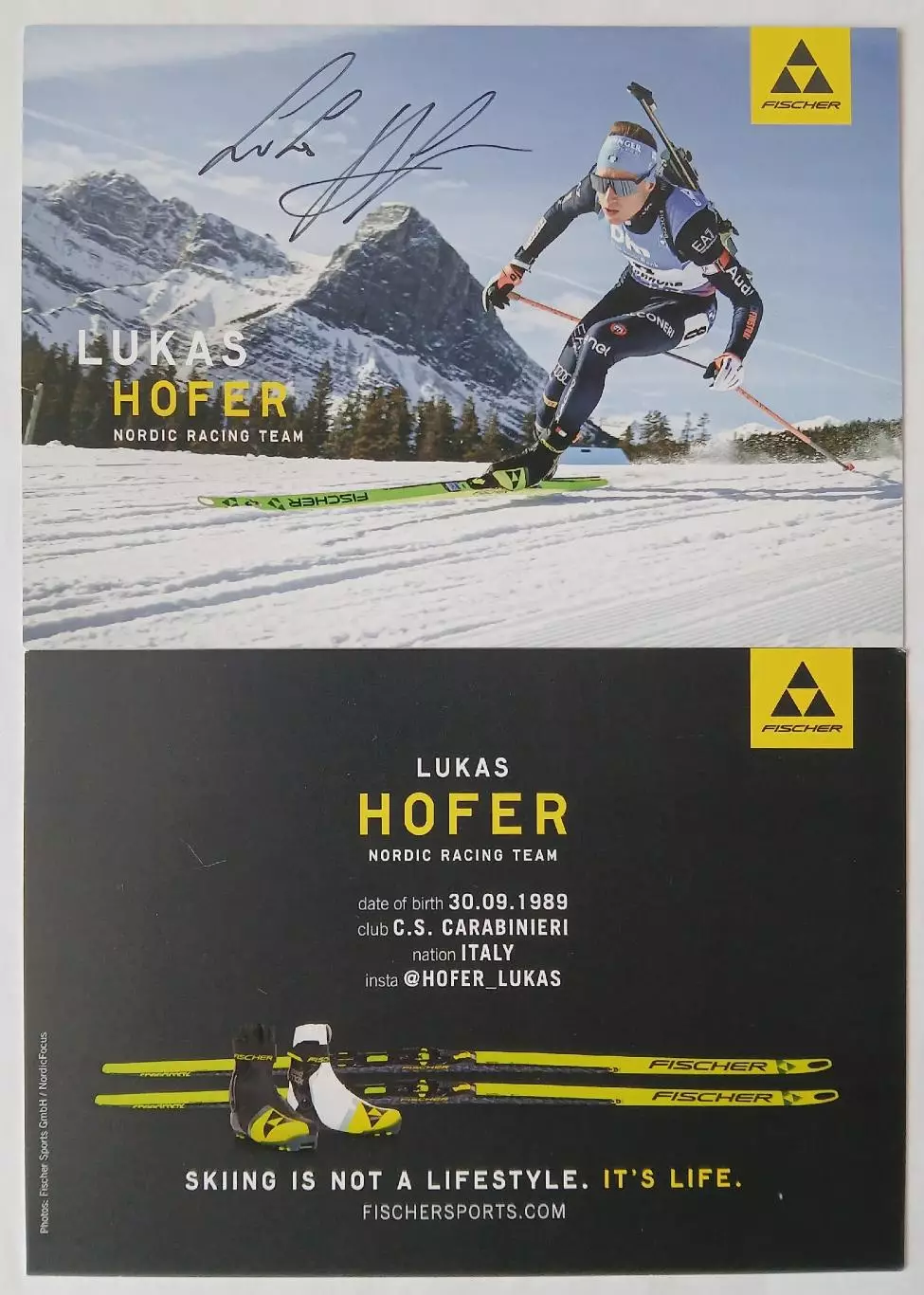 Автограф - карта Lukas Hofer