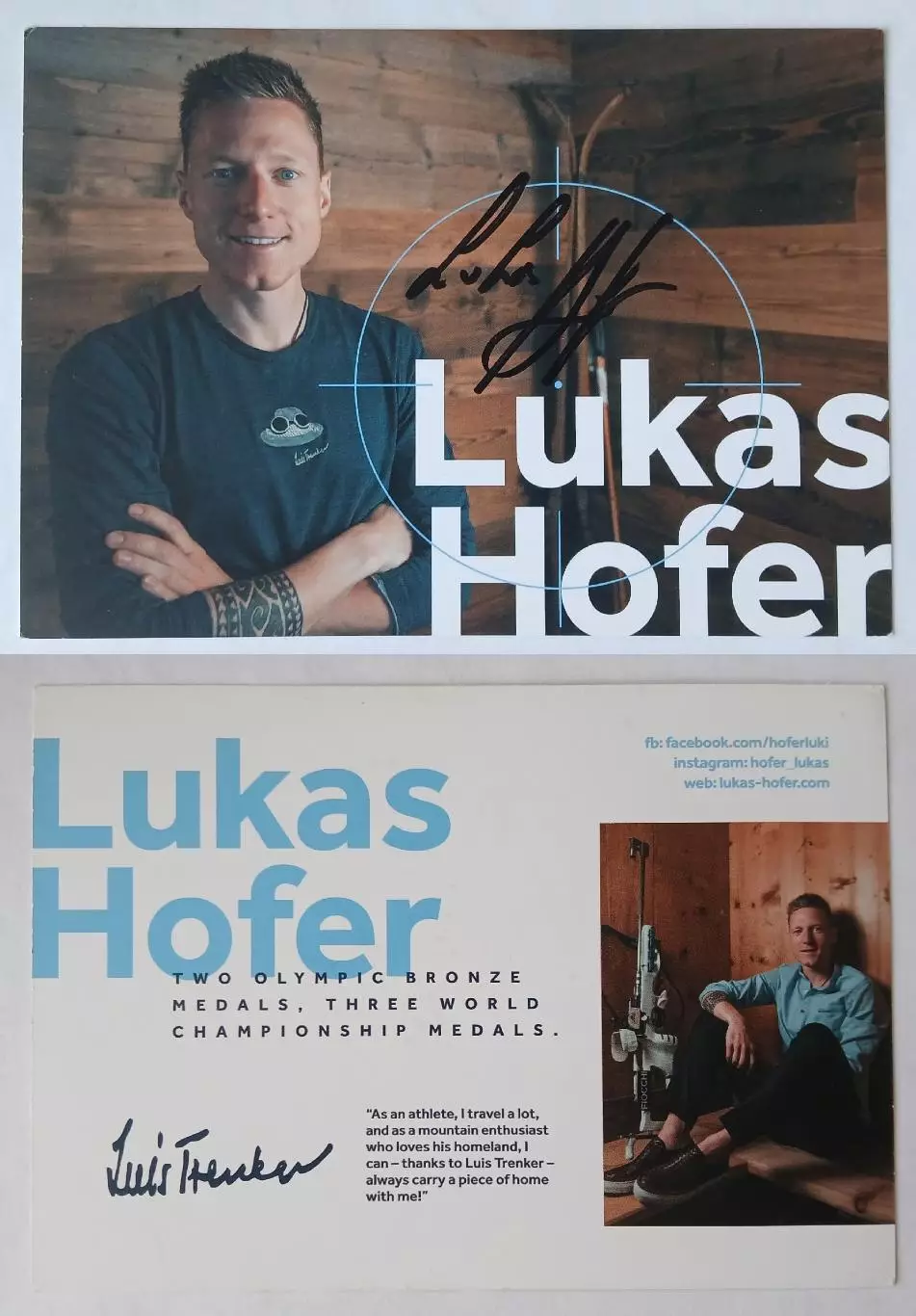 Автограф - карта Lukas Hofer 2