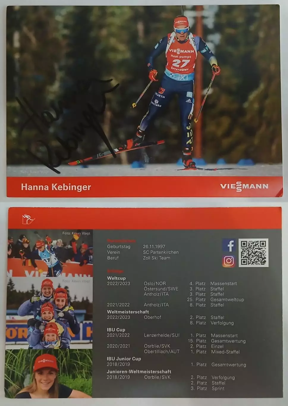 Автограф- карты Hanna Kebinger 2