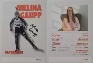 Автограф - карта Melina Gaupp