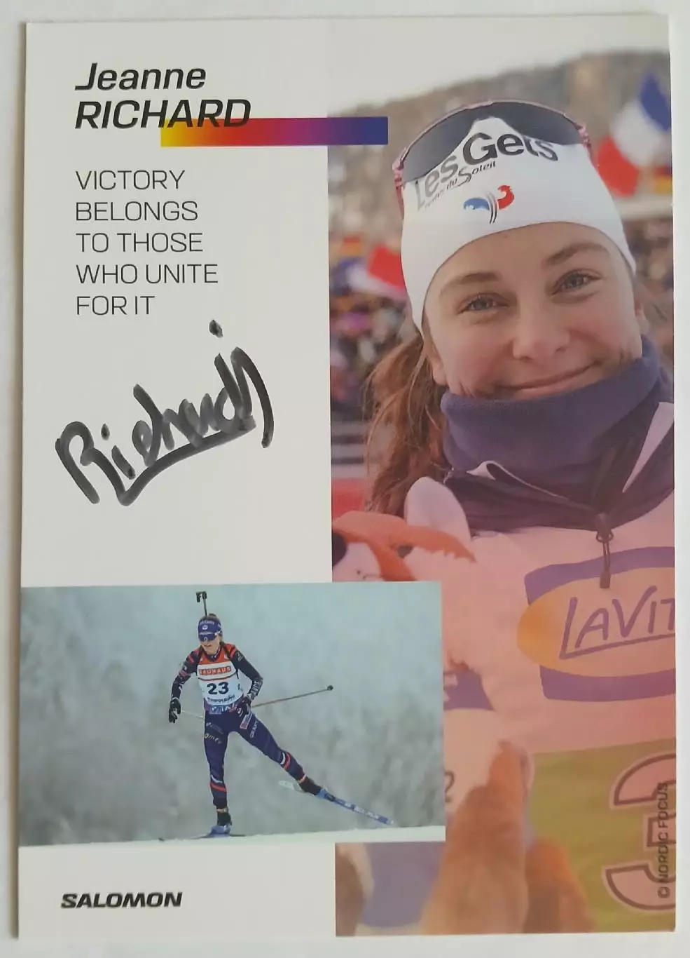 Автограф- карта Jeanne Richard
