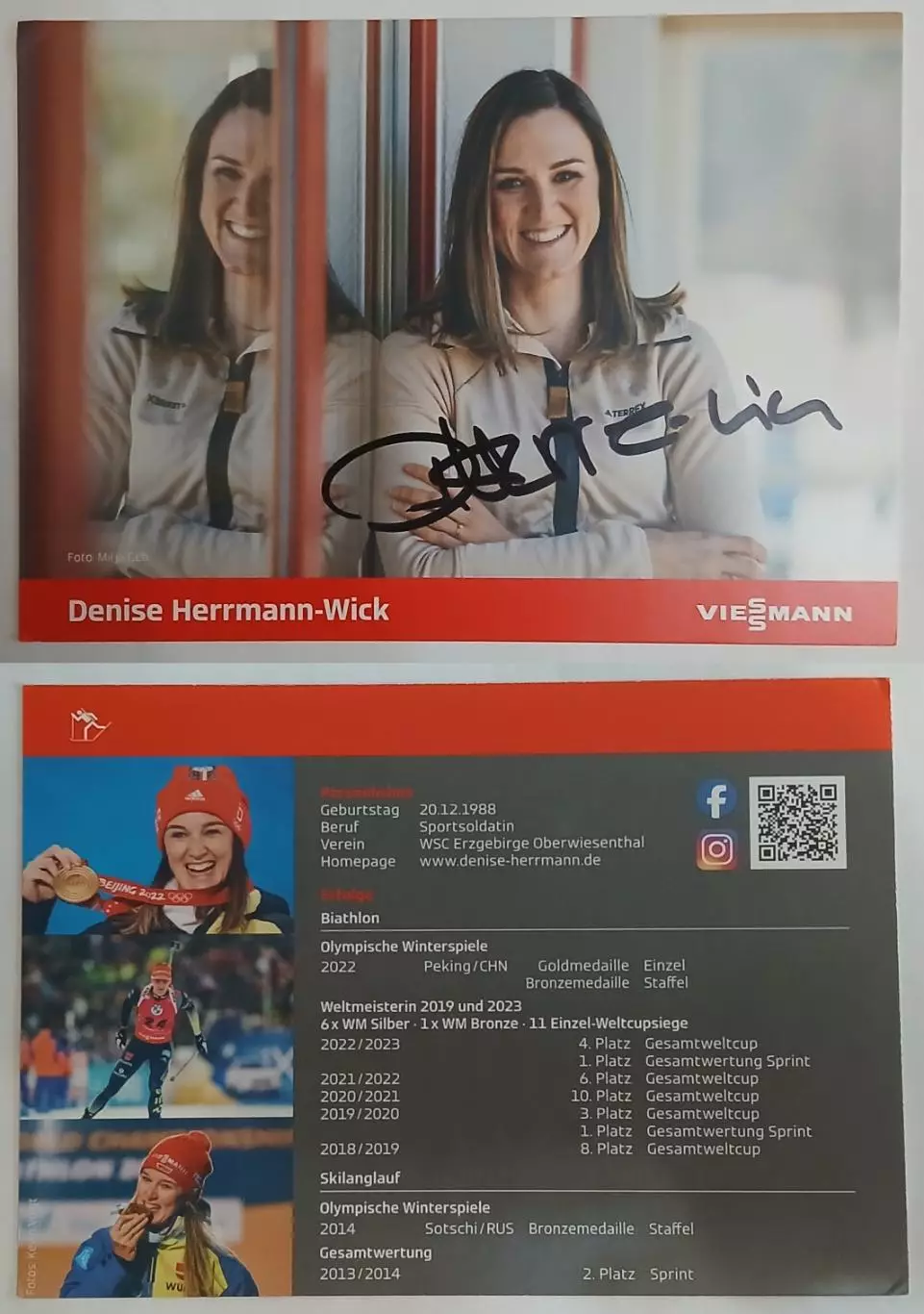 Автограф - карта Denise Herrmann-Wick