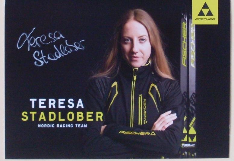 Автограф карта Teresa Stadlober - Австрийская лыжница.