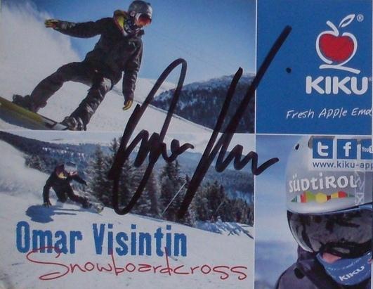 Автограф карта Omar Visintin - Итальянский сноубордист.