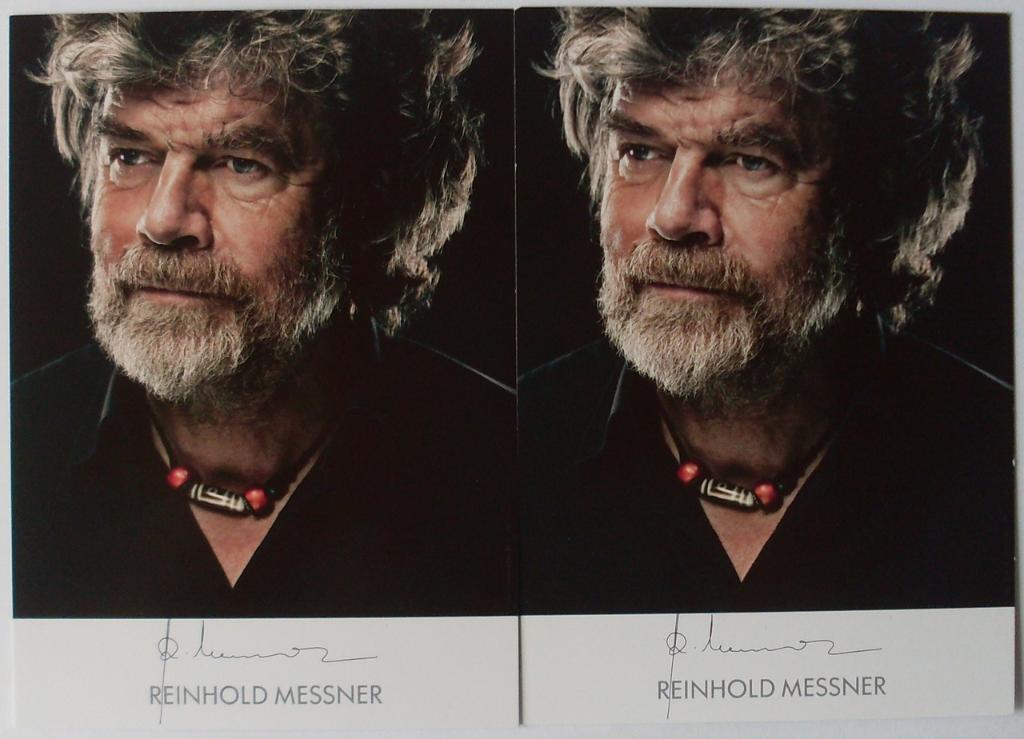 Автограф - карта Reinhold Messner
