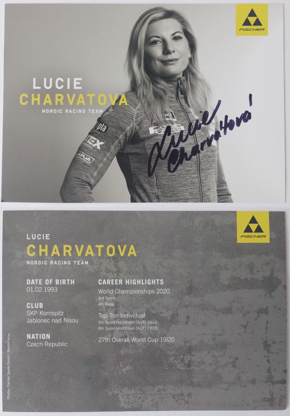 Автограф - карта Lucie Charvatova