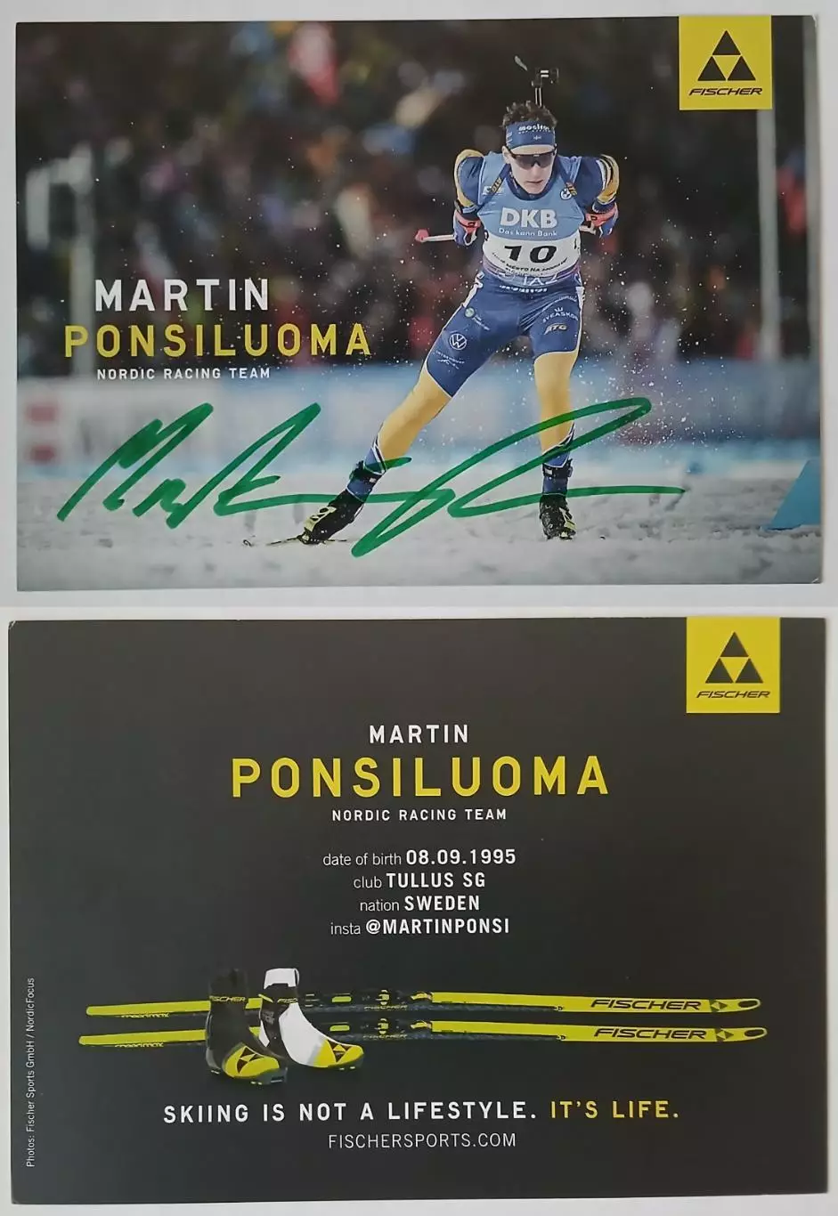 Автограф - карта Martin Ponsiluoma