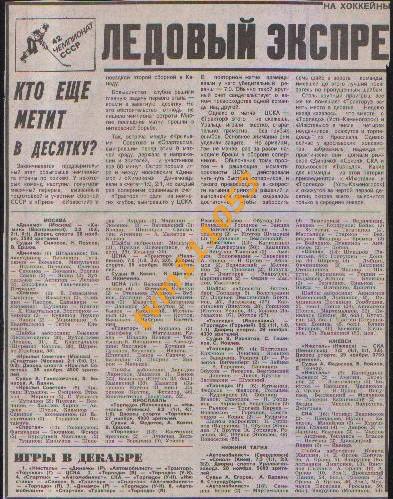 Хоккей,Чемпионат СССР 1987-1988.Крылья Советов-Спартак и др., Отчёты.Вырезка