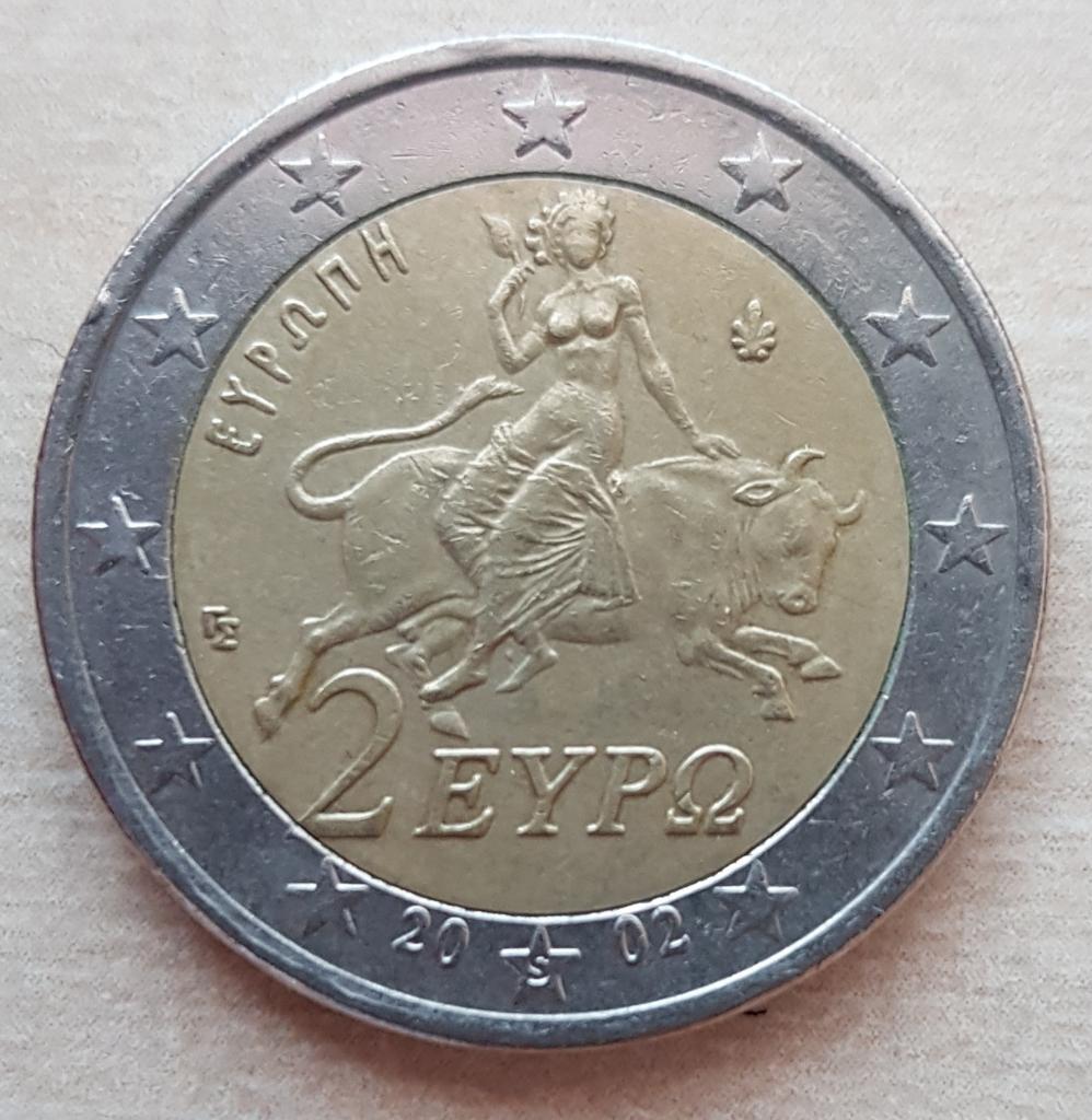 2 евро Греция 2002 год
