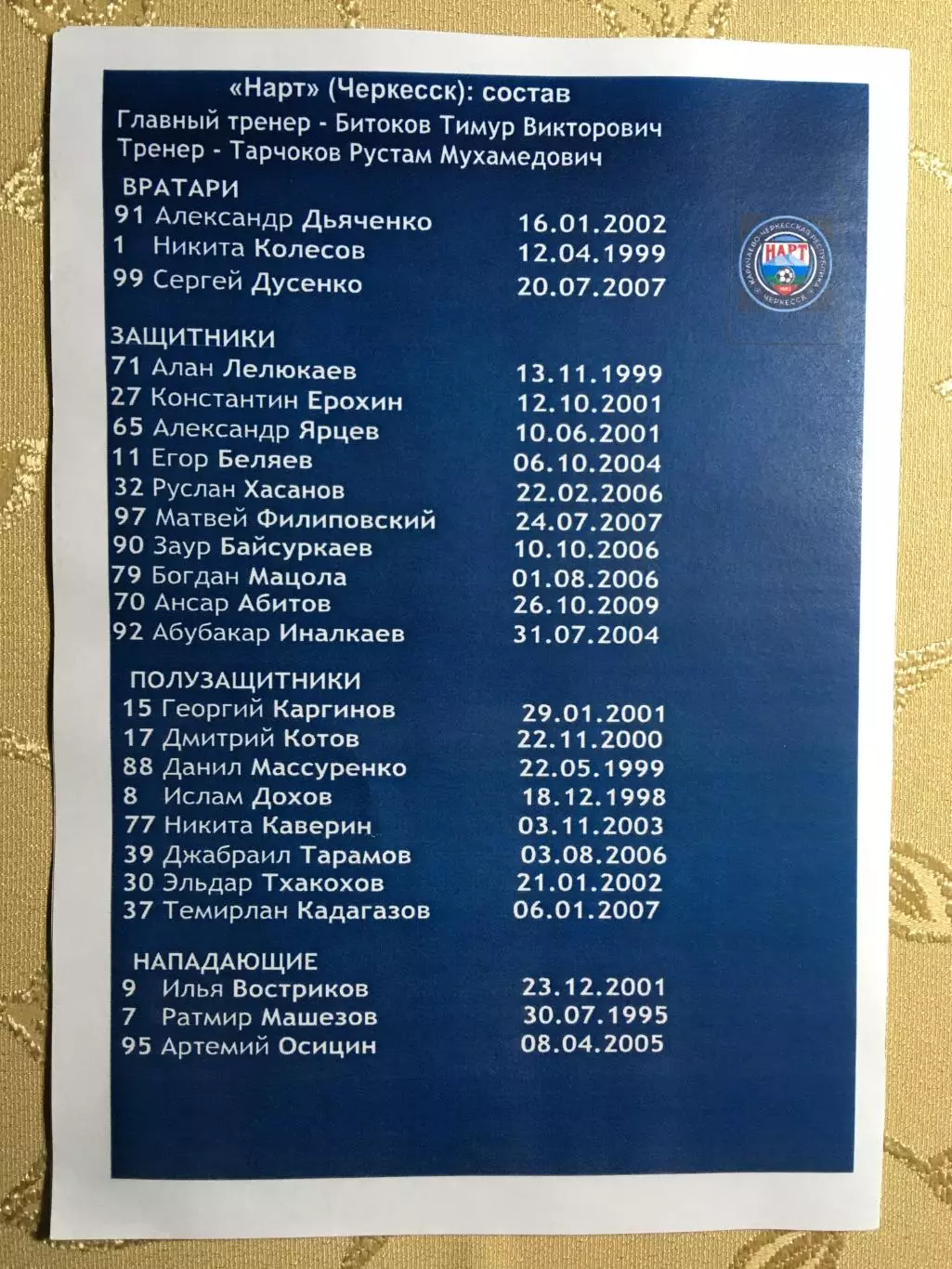 Вторая лига Б Заря(Луганск)-Нарт(Черкесск)10.10.2026 1