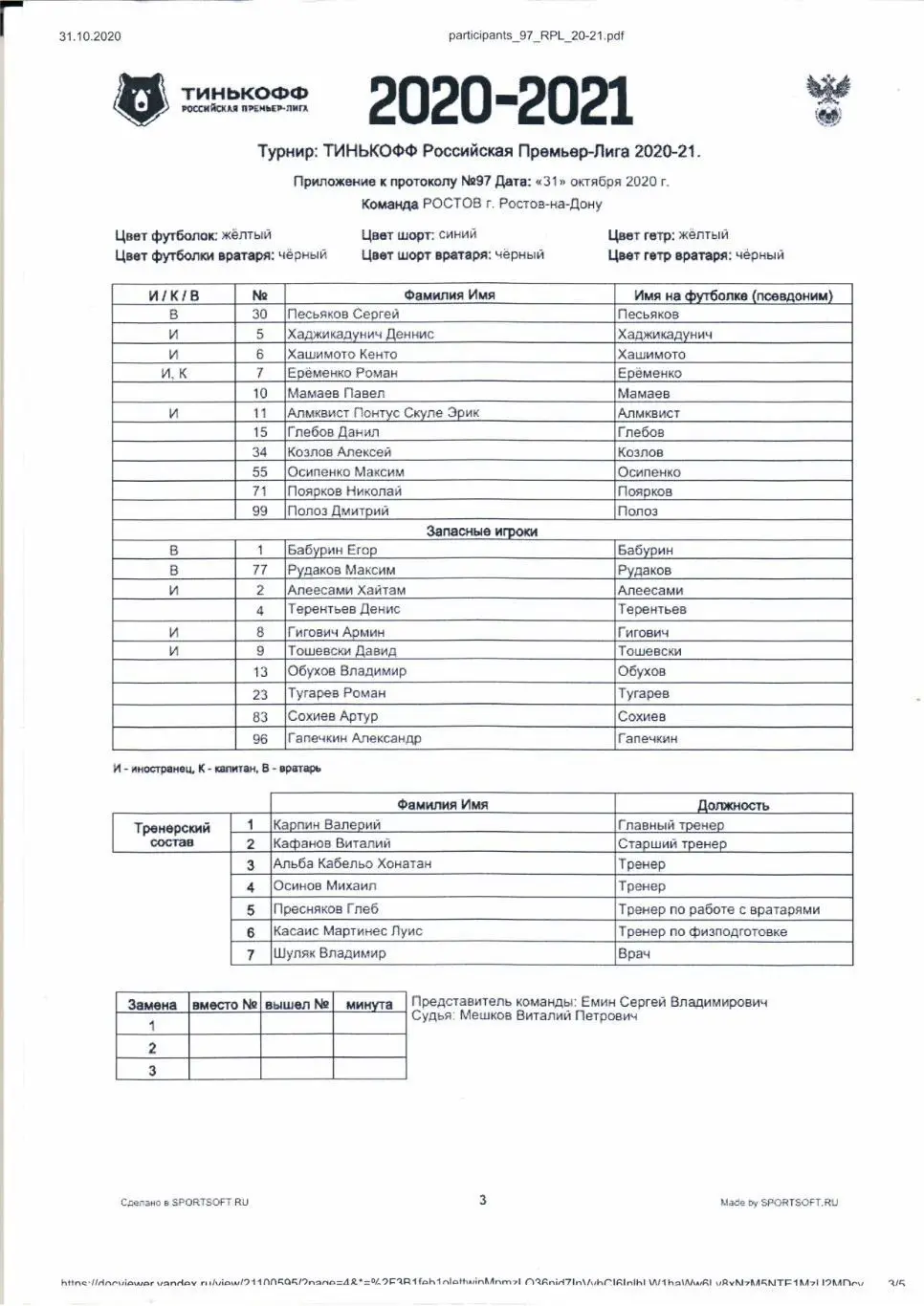 Премьер-лига Спартак(Москва)-Ростов(Росто в-на-Дону)31.10.2020+постер 2