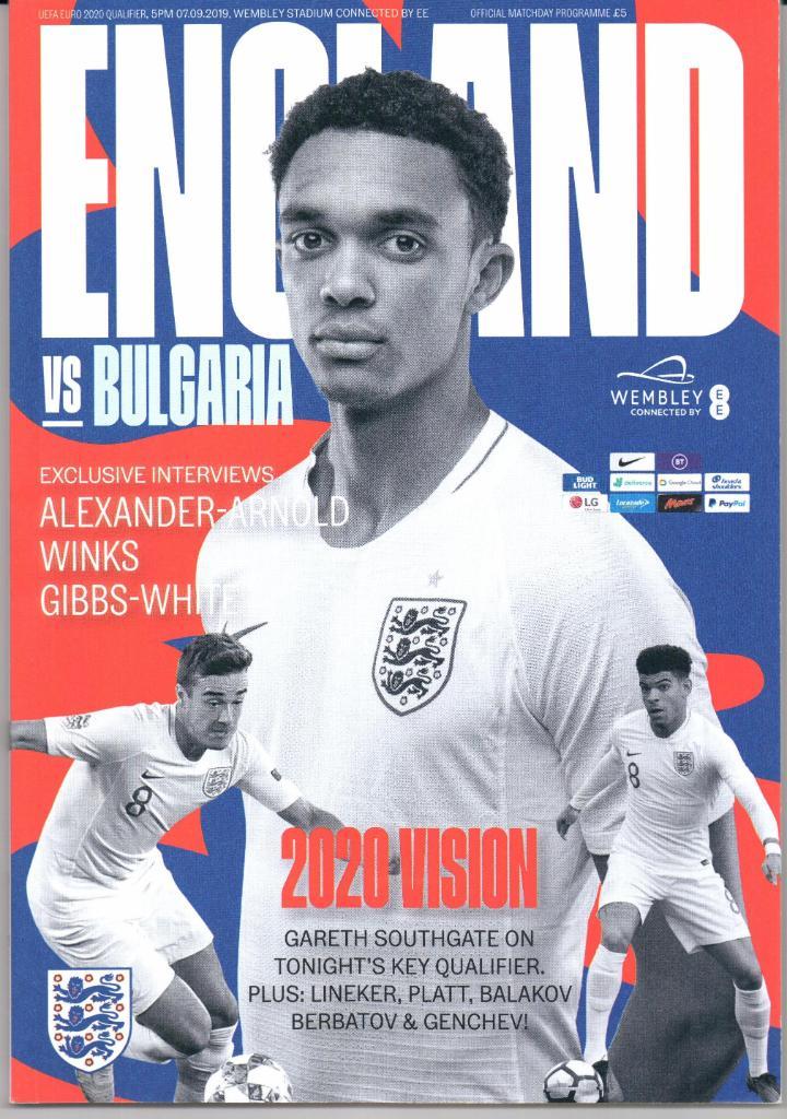 Отборочный матч Евро-2020 Англия-Болгария 07.09.2019