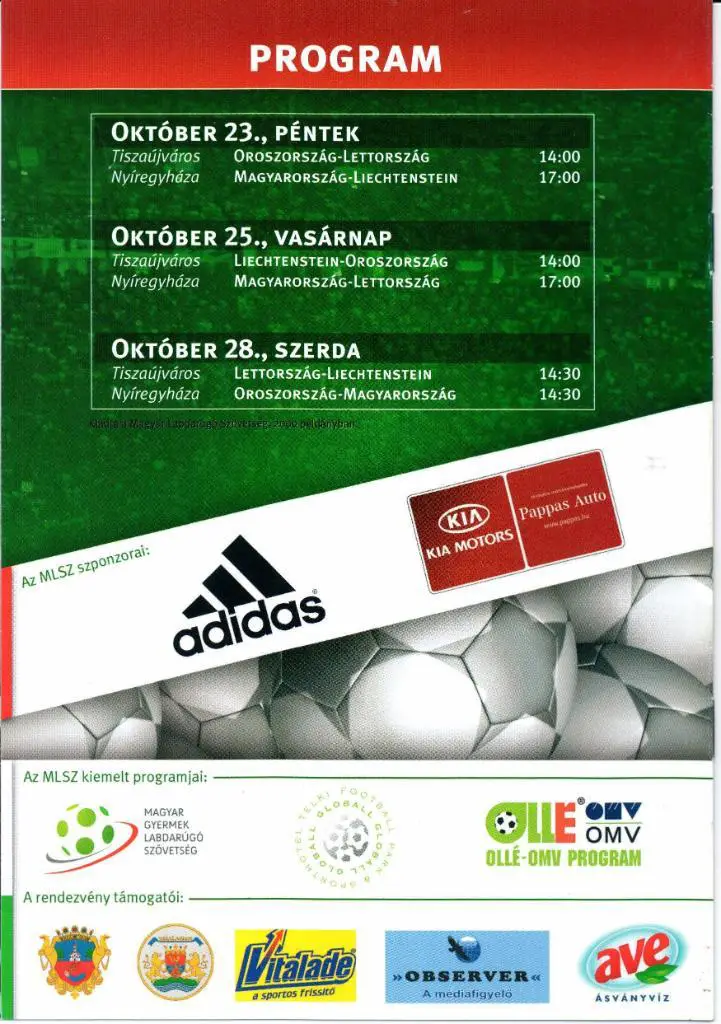 U-19 Квалификация ЧЕ Венгрия 23-28 октября 2009 1