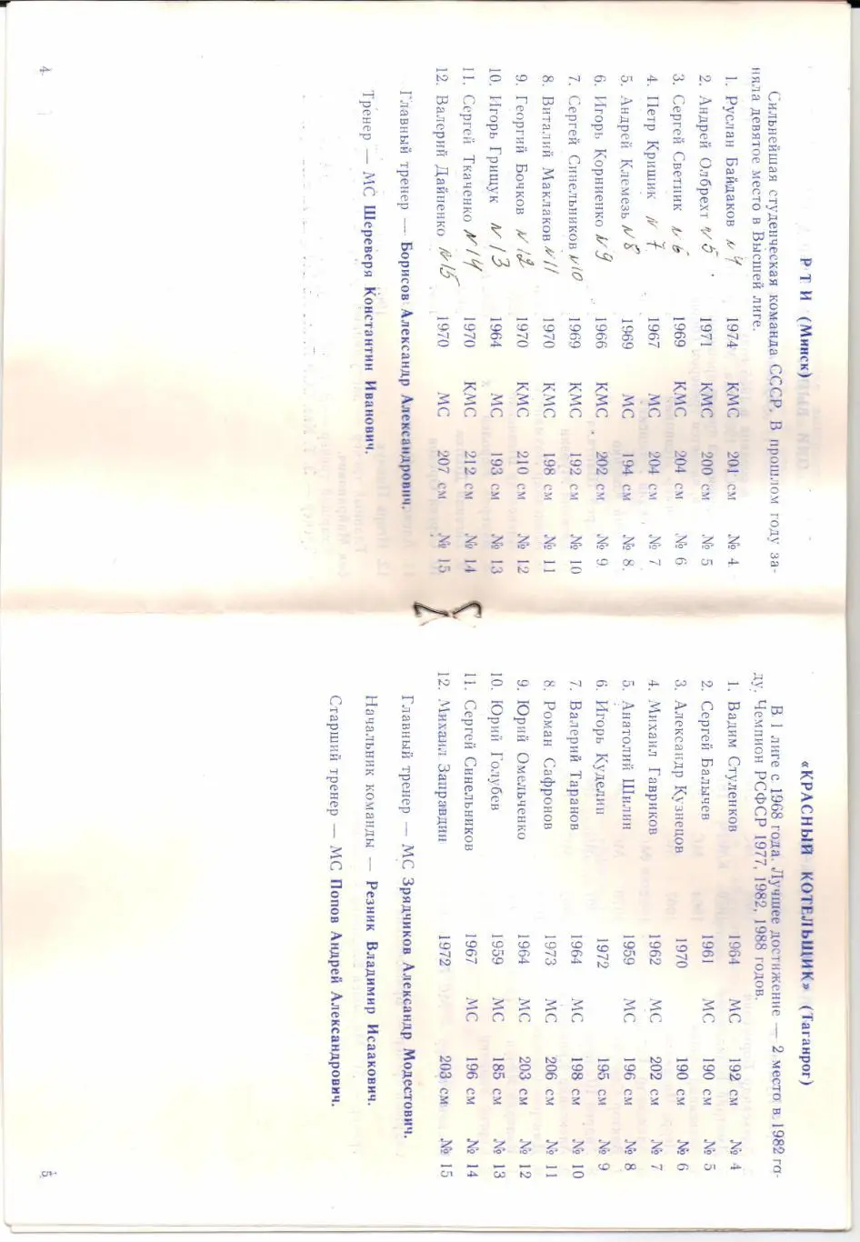 Чемпионат СССР 2-й тур Луганск 17-19.10.1990 1