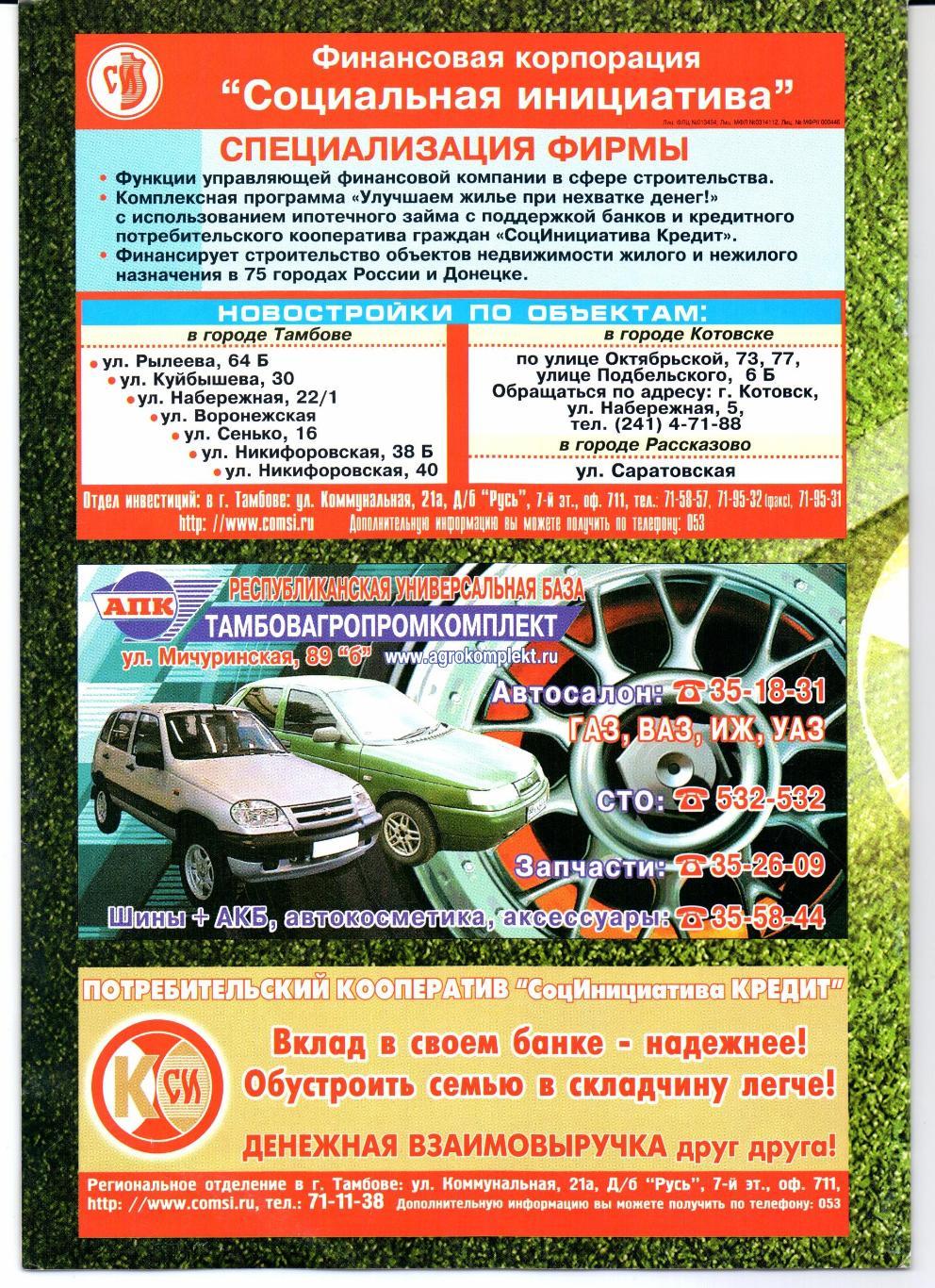 Спартак(Тамбов)2009 1