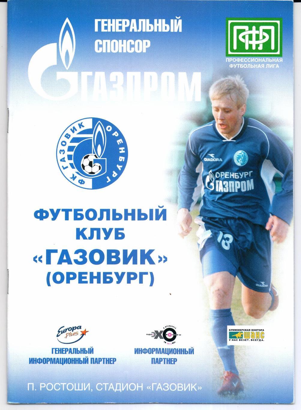 Второй дивизион зона Урал-Поволжье Газовик(Оренбург)-Волга(Ульяновск)18.06.2007