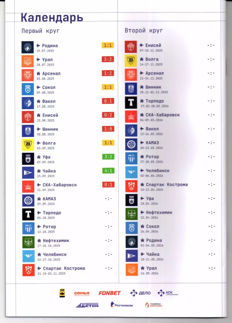 Первая лига Черноморец(Новороссийск)-Камаз(Набережные Челны)29.09.2025 1