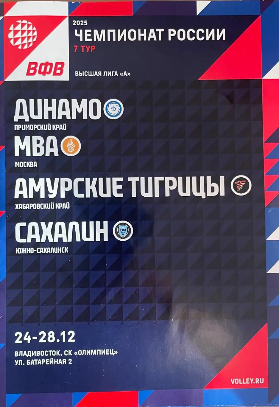 ВКДинамо/Владивосток/- МВА/Москва/.Амурские Тигрицы/Хаб-ск./.Сахалин