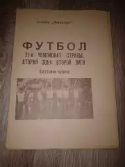 1988 Программа сувенир Крылья Советов Куйбышев