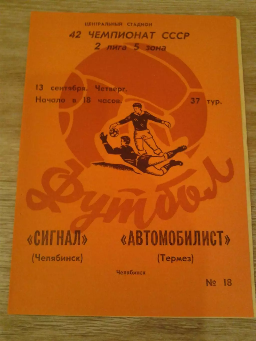 1979 Сигнал Челябинск-Автомобилист Термез