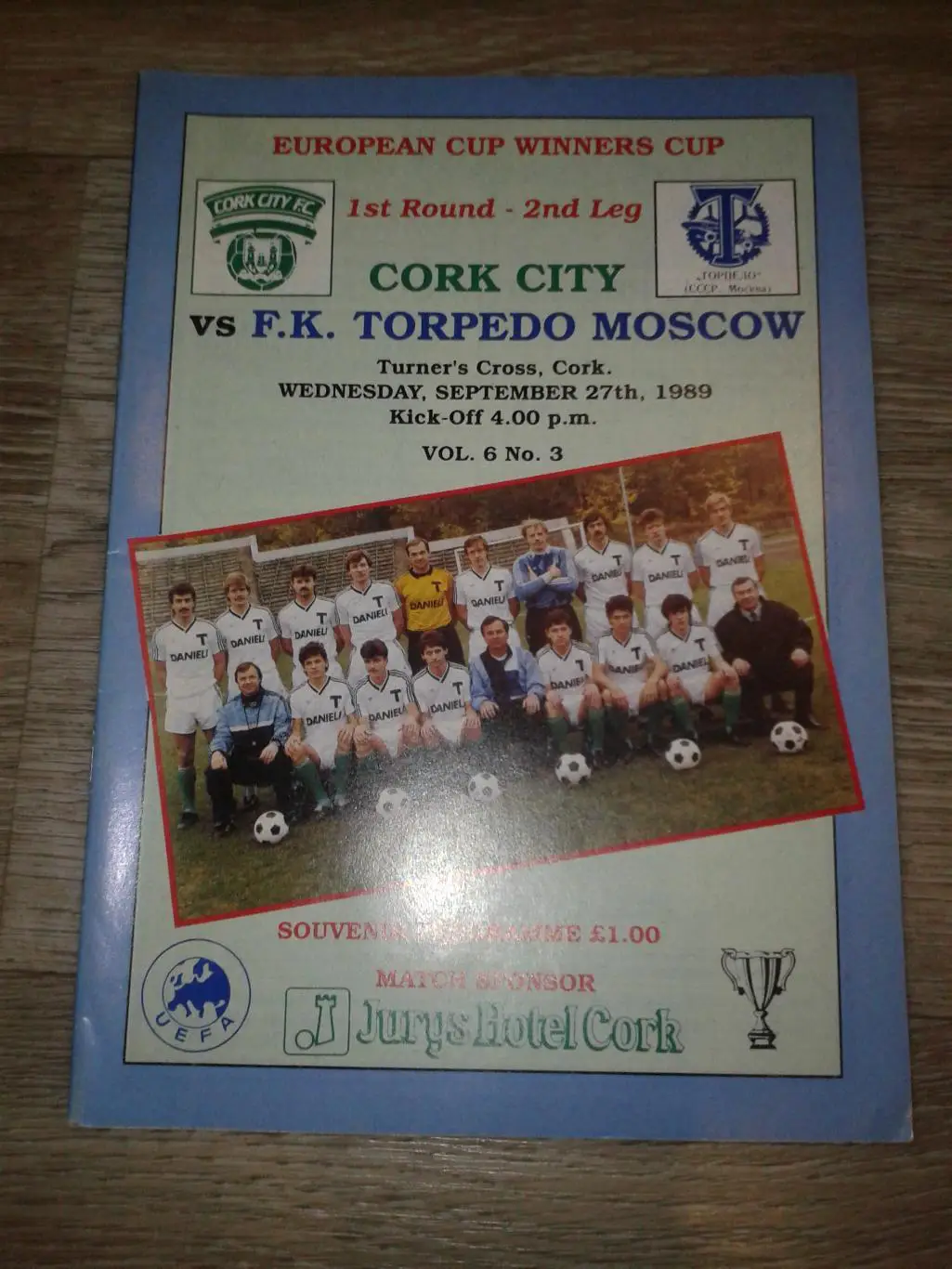 1989 Корк Сити-Торпедо Москва